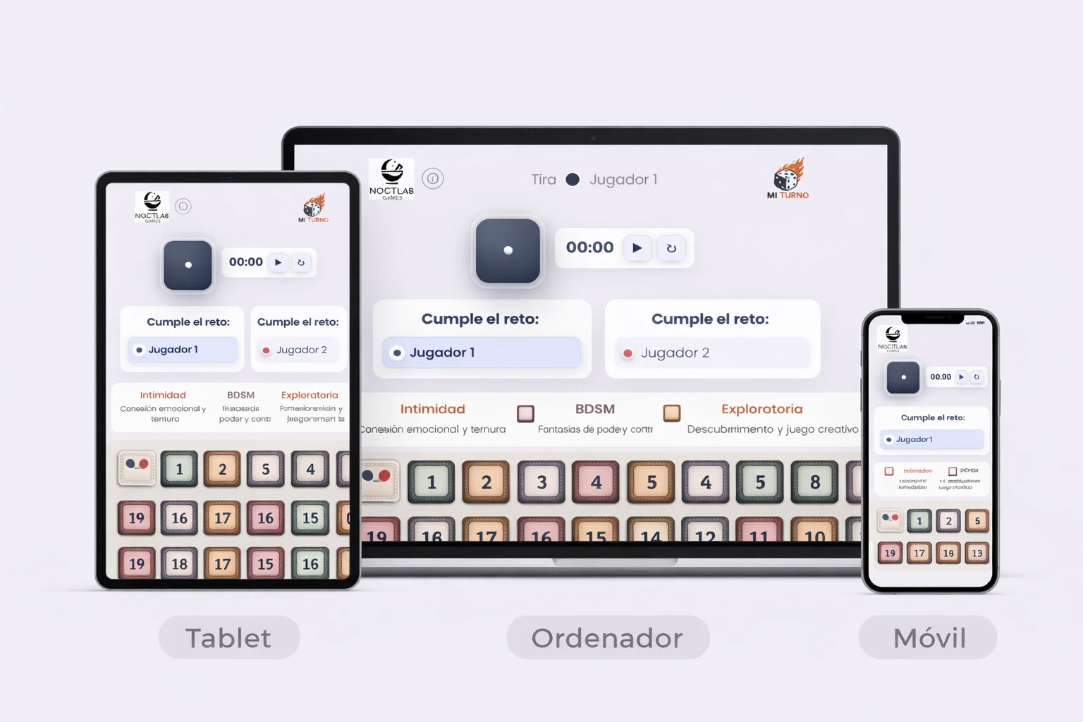 Mi Turno funciona en tablet, ordenador y móvil – juego erótico online responsive